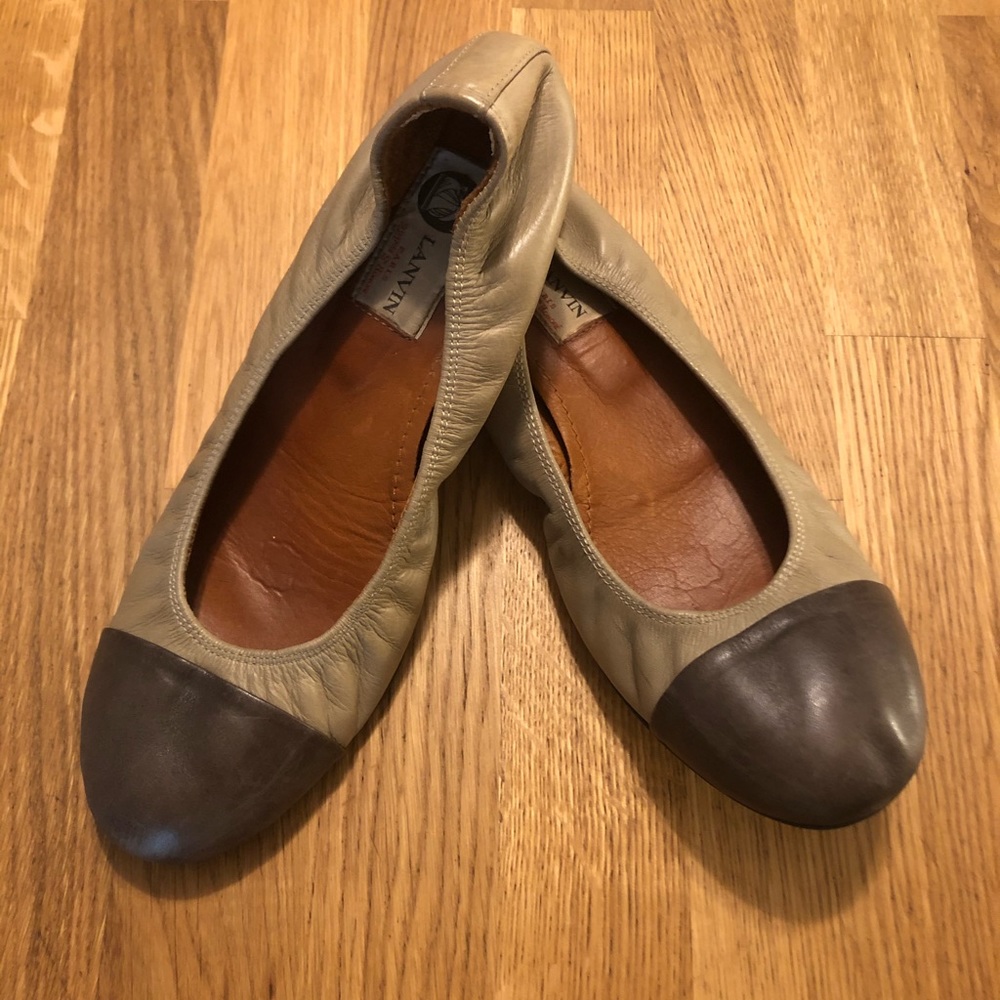 Lanvin Captoe Ballet Flats - Tan/Brown size 38/7.5